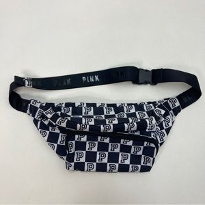 Victoria Secret Pink Black White Check Belt Bag Fanny Pack